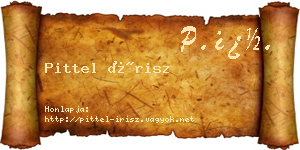 Pittel Írisz névjegykártya