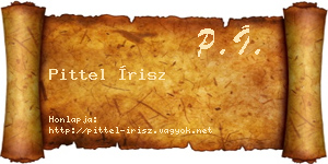 Pittel Írisz névjegykártya